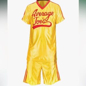 Dodgeball Costume Yellow Shirt & Shorts Set